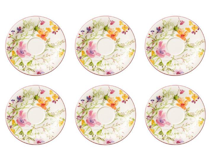 Villeroy & Boch Untertasse Mariefleur Basic, Spülmaschinengeeignet, Mehrfarbig, Blumen, H: 1cm