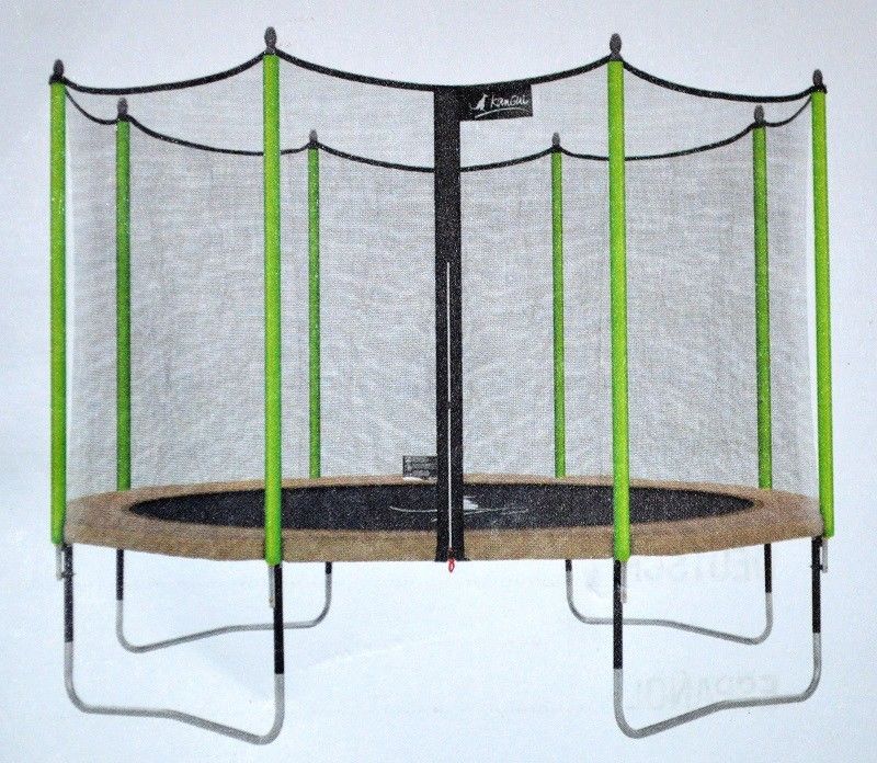 Kangui Gartentrampolin Ø 426 cm-mit Sicherheitsnetz CE-Set ZEN Jumpi Trampolin