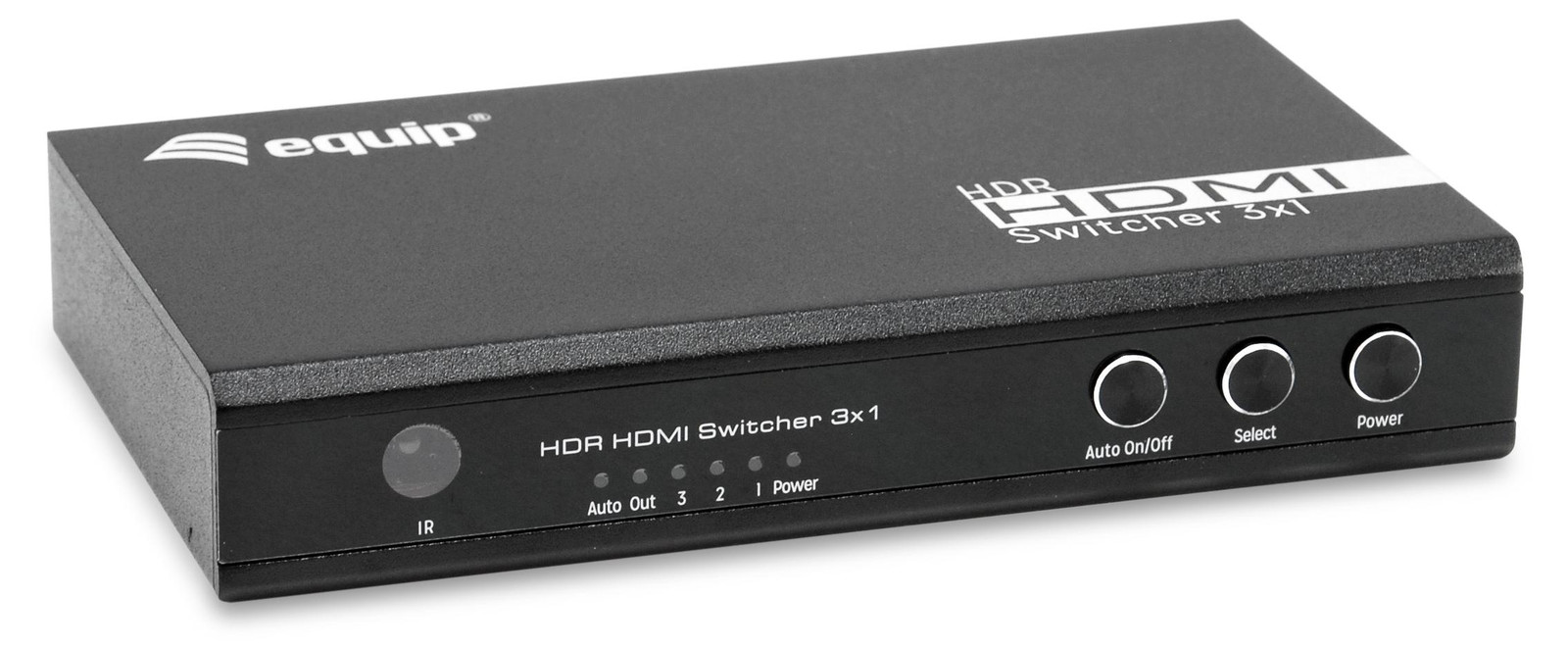 Equip Switch 3x1 HDMI 2.0 4K/60Hz zwart inclusief afstandsbediening
