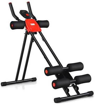 Costway Foldable Adjustable Core Abdominal Trainer with 3 Adjustable Resistance and LCD Display