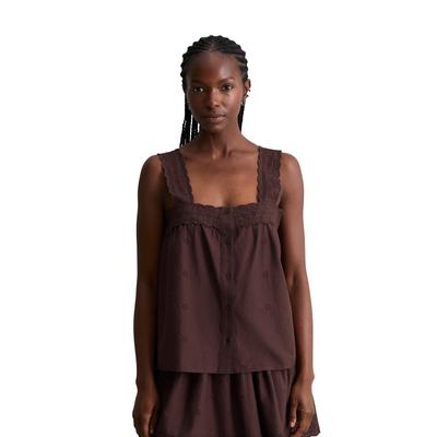 Blusentop MARC O'POLO DENIM "aus reiner Bio-Baumwolle", Damen, Gr. L, burnt aubergine, Obermaterial: 100% Baumwolle, unifarben, regular fit bauchfrei, Blusen Blusentop