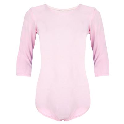 Turnanzug AQUARTI "Body Mädchen Body 3/4 Arm", Mädchen, Gr. 146, rosa, Obermaterial: 96% Baumwolle CO. 4% Elasthan EL., Sportanzüge