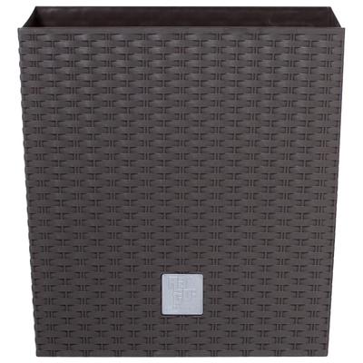 Blumentopf PROSPERPLAST "Rato low", braun, H:32,5cm T:32cm, Kunststoff, Pflanzgefäße, BxTxH: 32x32x32,5 cm
