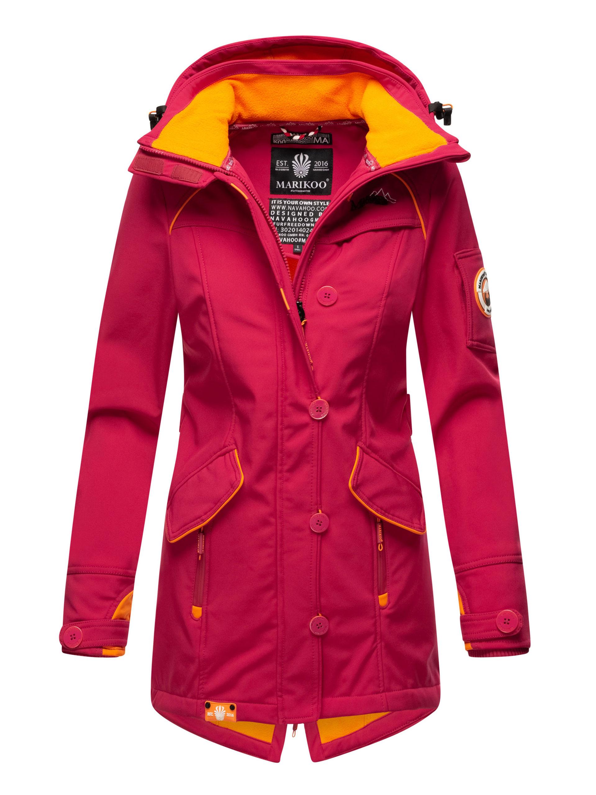 Marikoo Damen Softshelljacke – Soulinaa, wasserdicht mit abnehmbarer Kapuze