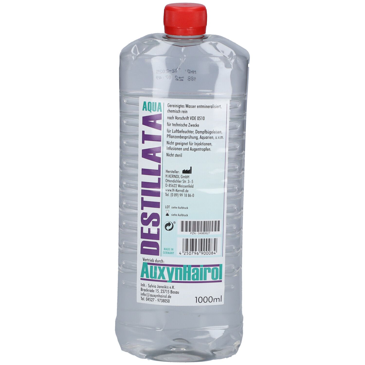 Destiliertes Wasser Aquadest 1000 ml Flüssigkeit