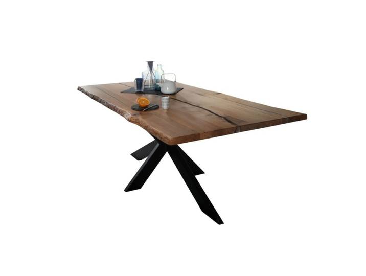 Trendstore Guilio Esstisch mit Baumkante - 220 x 75 x 100 Industrial, Natur