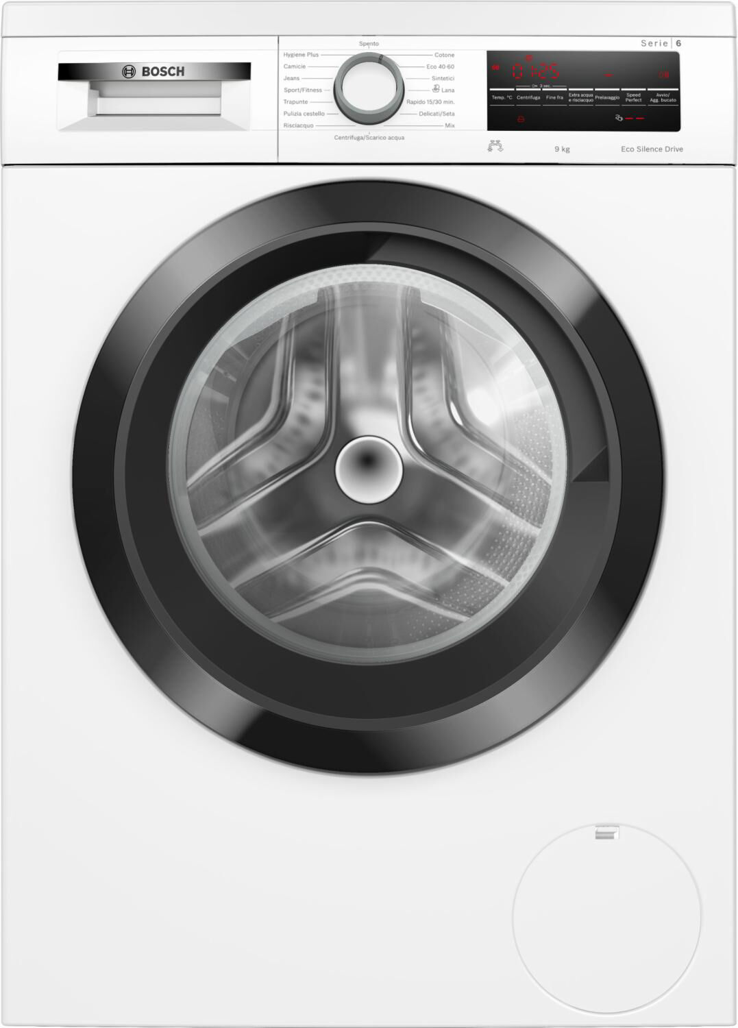 Bosch Wuu28t29ii Lavatrice 9 Kg Classe A Profondità 60 Cm Centrifuga 1400 Giri Motore Inverter Funzione Vapore Colore Bianco - Wuu28t29ii