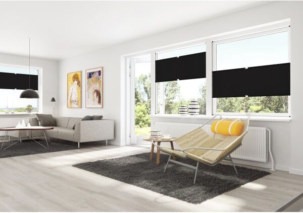 Debel Flex Plisségardin, 60x130 Cm, Sort