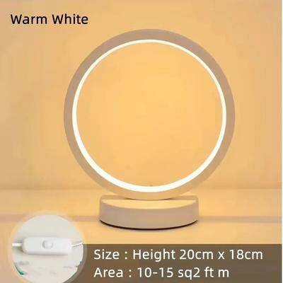 Uplift Picks Modern Dimmable LED Ring Table Lamp Creates Soft Elegant Ambiance Anywhere white dimmable