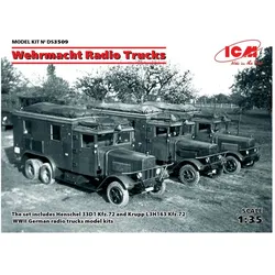 ICM Wehrmacht Radio Trucks(Henschel 33D1 Kfz.72, Krupp L3H163 Kfz.72)