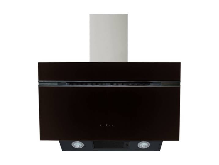 Wolkenstein Wandhaube Wolkenstein Dunstabzugshaube W S5-80ABTZ, Einbaubreite 80 cm, schwarz schwarze Glasfront Touch Control & Display LED-Beleuchtung