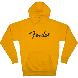 Fender Spaghetti Logo Hoodie, Butterscotch Blonde, L - Hood