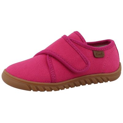 Barfußschuh LURCHI "Bibu Barefoot", Jungen, Gr. 25, pink, Textil, Schuhe Barfußschuh, Klettschuh, Hausschuh mit Label, Größenschablone zum Download