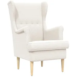 vidaXL Sessel Creme Bouclé