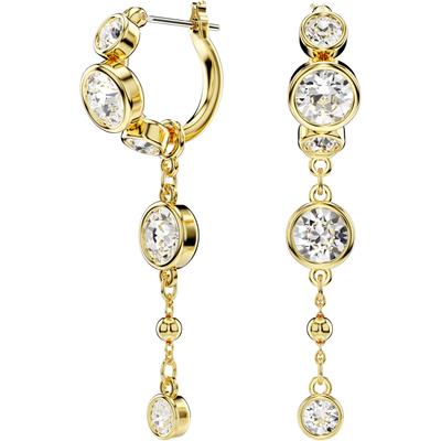 Paar Creolen SWAROVSKI "Schmuck Geschenk Imber Drop-Ohrhänger", gelb (gelbgoldfarben, metallfarben, kristallweiß, kristallweiß), Ohrringe, Damen, Metall, mit Swarovski Kristall - Einhänger abnehmbar