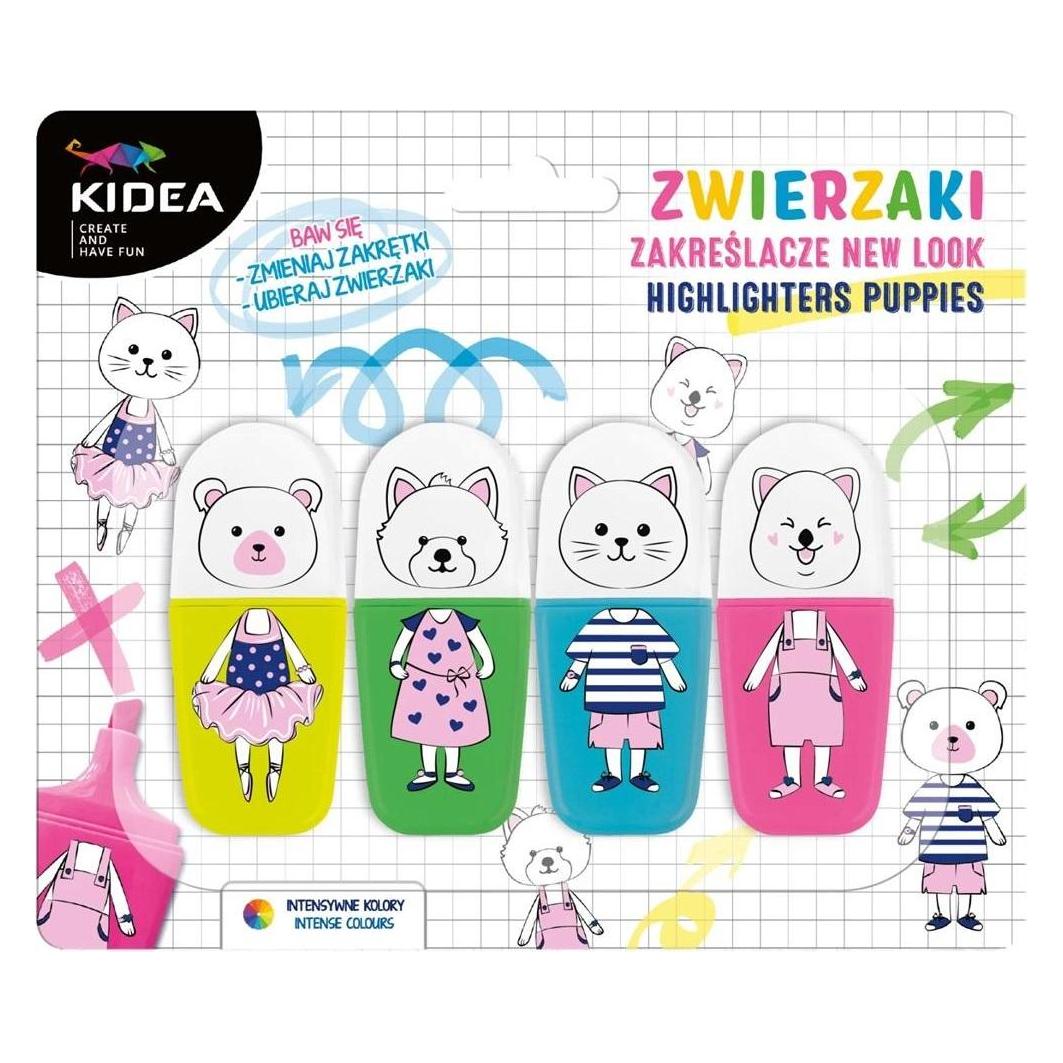 Derform Tierische Textmarker - neuer Look 4 Stück KIDEA (4x) (47608706)