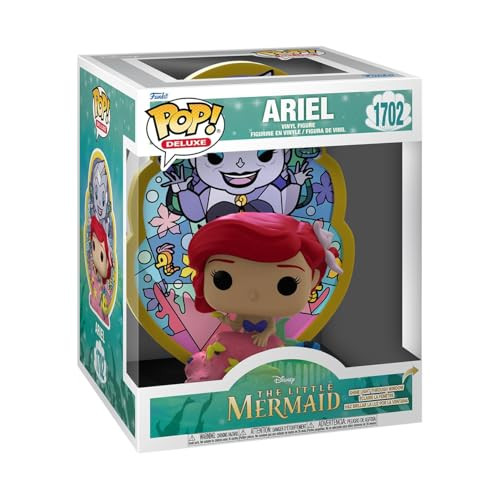 Funko Pop! Deluxe Ariel Disney Vinyl Verzamelfiguur met Glas, 9 cm