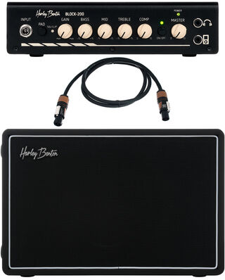 Harley Benton BLOCK-200 Bundle Schwarz