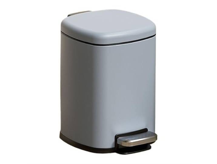 YUHANXINHESHE Runder Mülleimer aus Metall mit Fußpedal, Tritt-Mülleimer aus Edelstahl, herausnehmbarem Inneneimer und Griff for Wohnzimmer, Schlafzimmer, Badezimmer(Gray,25L)