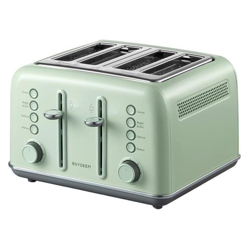 Buydeem Toster 4 Slice Toaster, model DT640E, color Cozy Greenish, EU (BUYDEEM006)
