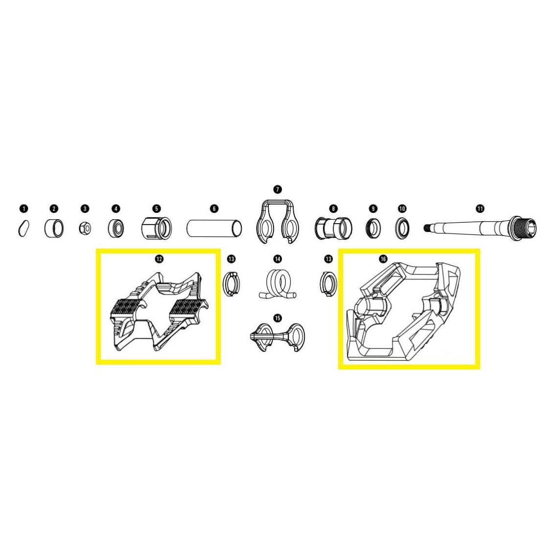 Crankbrothers Pedal Body Kit Pedalkörper Kit, Double Shot, black/blue (40082620)