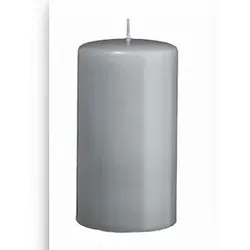 Kopschitz Kerzen Kerzen Stumpenkerzen Silbergrau, 100 x 40 mm, 16 Stück