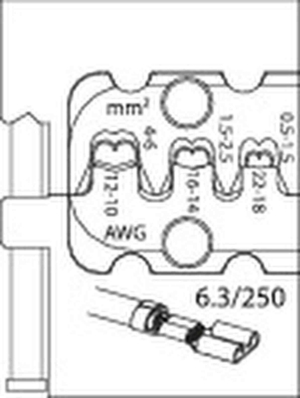 Gedore modulaire adapter voor platte stekkerhuls 6,3 – 8140-11