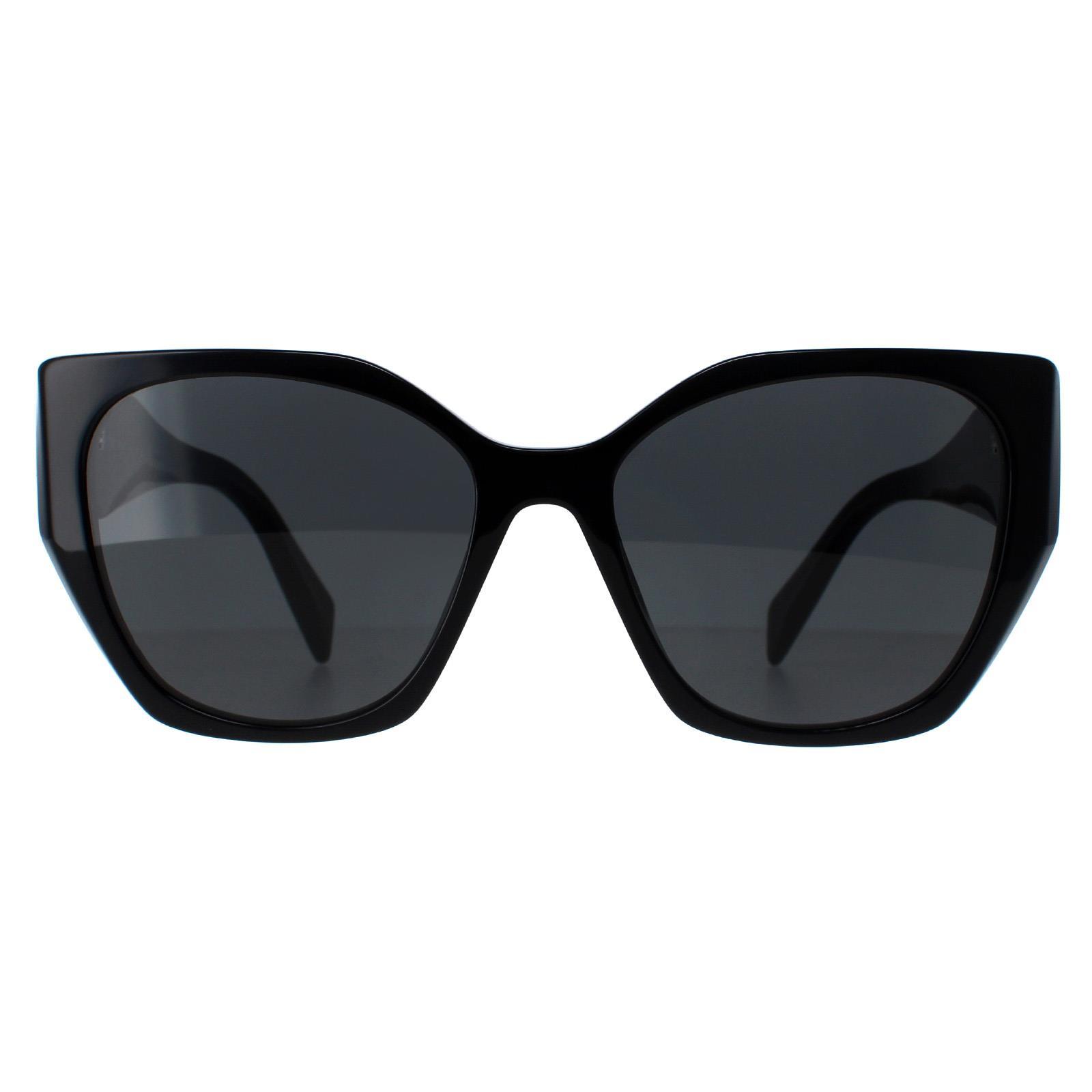 Prada PR19ZS 1AB5S0 zwarte donkergrijze zonnebril