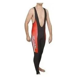Massi, Herren, Velohosen, Lange Sport-Radhose mit Trägern (XXL), Schwarz