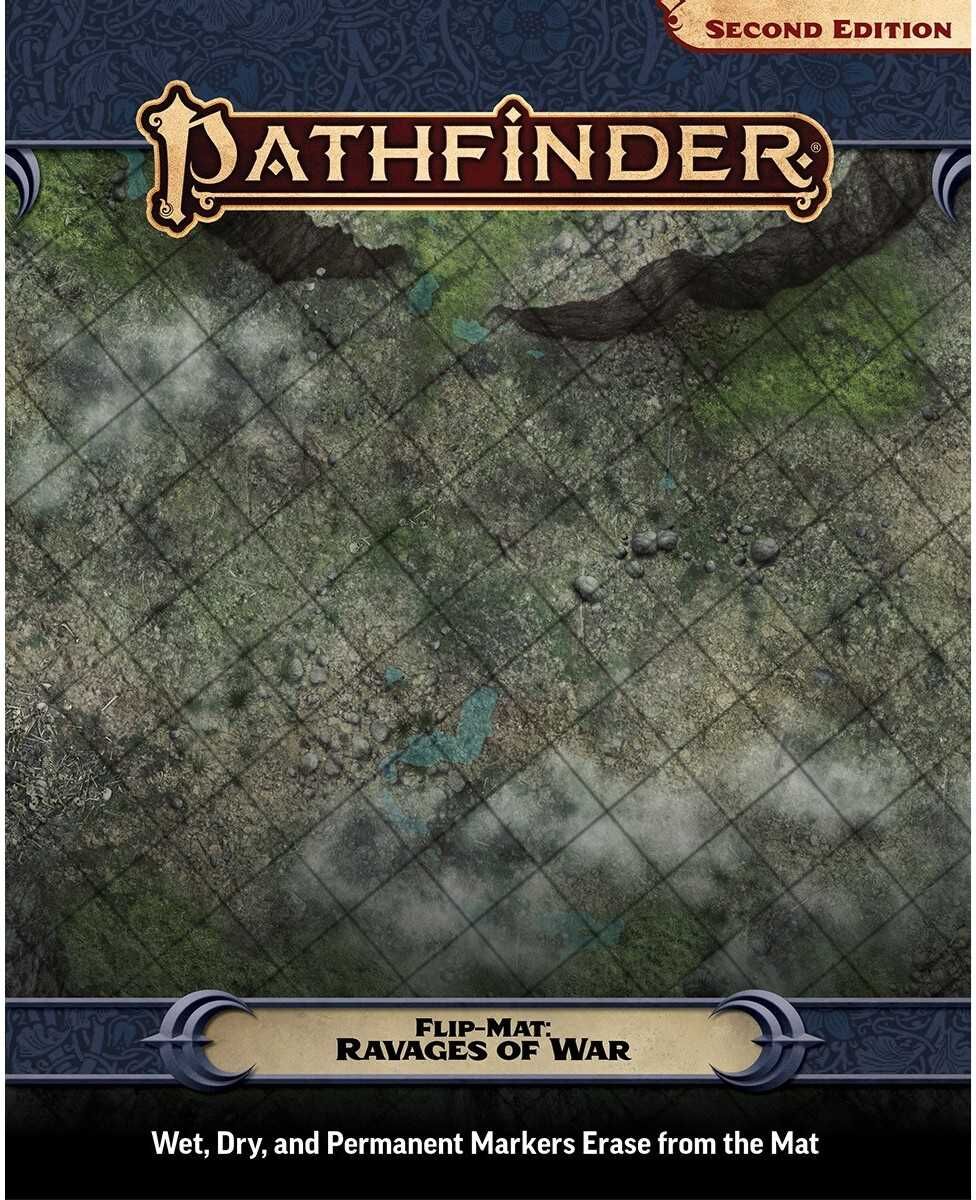 Pathfinder Flip-Mat: Ravages of War, Double-Sided Gaming Map for Tabletop Adventures, 24 x 30 in / 8 x 10 in, Paizo Publishing