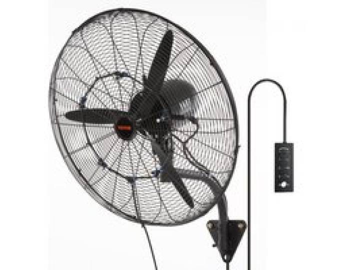 VEVOR Ventilateur brumisateur mural, 61,6 cm, ventilateur industriel oscillant étanche, 3 vitesses, 7000 CFM, ventilateur commercial ou résidentiel pour refroidissement entrepôt, serre, atelier, noir