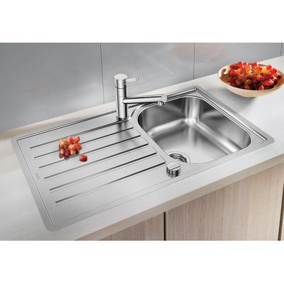 Küchenspüle BLANCO "LANTOS 45 S-IF Salto", silber (edelstahl bürstfinish), B:86cm, Edelstahl, Küchenspülen