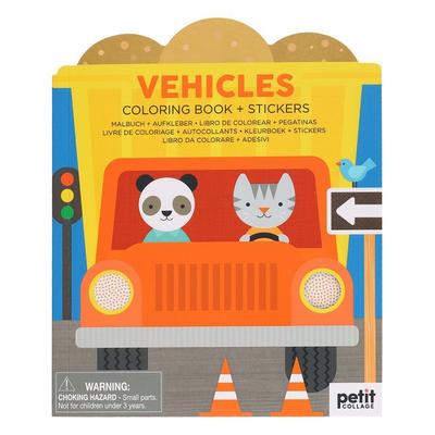 Vehicles Coloring Book + Stickers, Taschenbuch von Petit Collage, Abrams & Chronicle, 978-1-79722-934-8