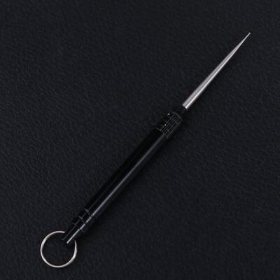 Modern Mode Marketplace Portable Metal Toothpick With Holder Reusable Fruit Fork For Travel black