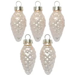 12 Glaszapfen 4.5cm Christbaumschmuck Weihnachtskugeln Weihnachtsbaumschmuck