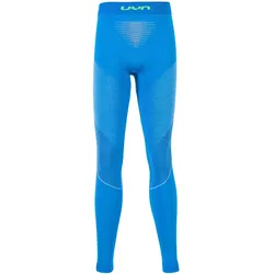 UYN Visyon lange Ski-Funktionsunterhose Kinder cyan blue/orange shiny/lime 6/7 (118-125 cm)