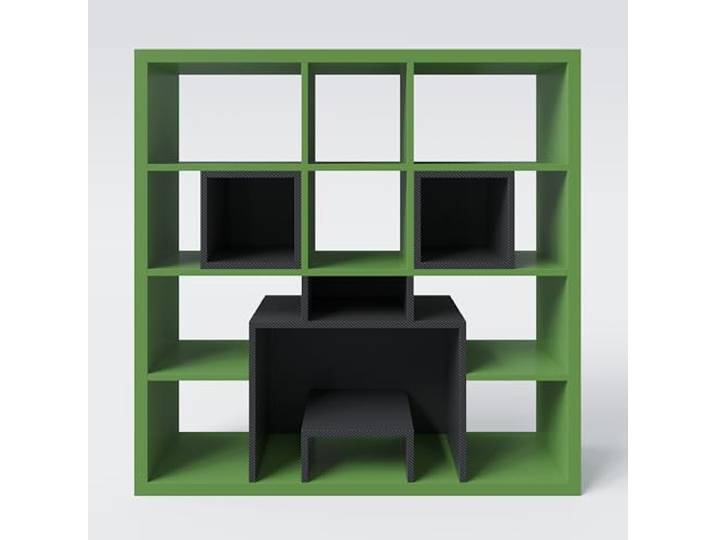 Phoenix Group AG original Minecraft Regal mit ikonischem Creeper-Design, 15 Fächer, Grün