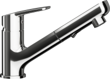 Schock DAJA Chrom ( 522120CHR ) Ausziehbarer Auslauf HD Strahl-Brausefunktion Schwenkbereich 120°