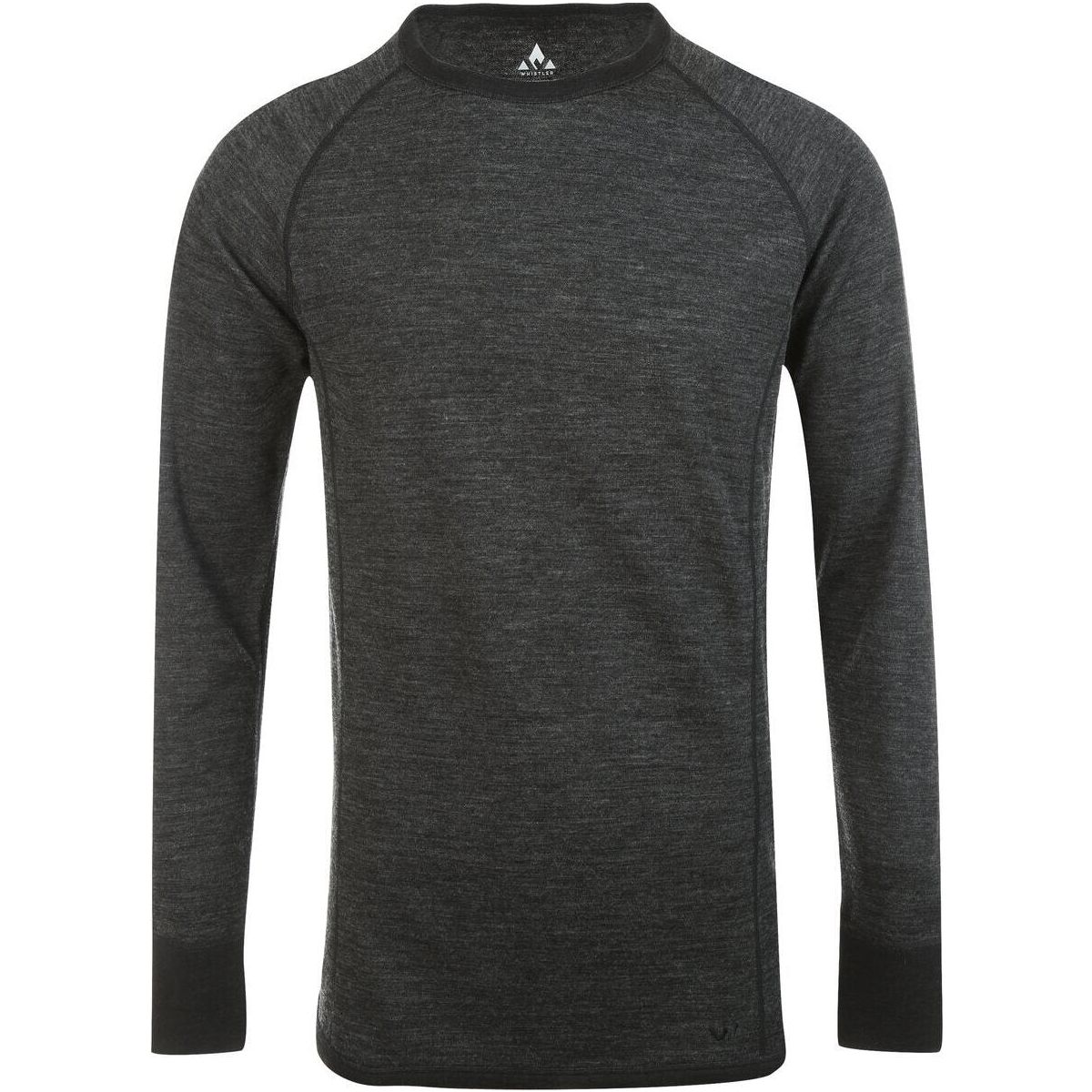 Whistler Bradley M Merino Wool Baselayer Top dark grey melange (1011) M W183182-1011-M