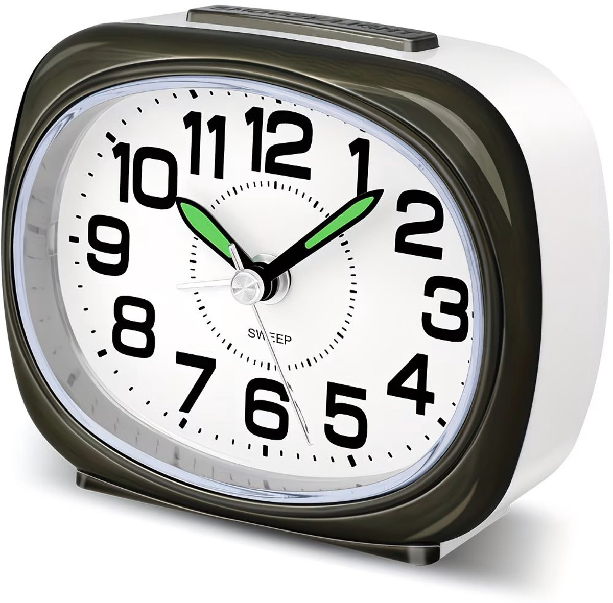 Lexum Analoge Alarmklok met Snooze en Nachtlamp – Stille Wekker zonder Tikkend Geluid