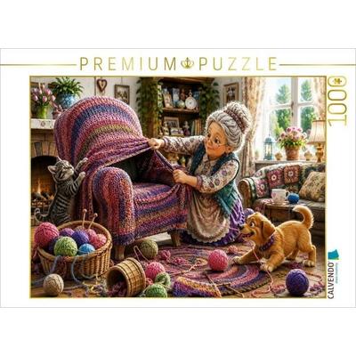 CALVENDO Puzzle Der Sessel friert auch | 1000 Teile Lege-Größe 64 × 48 cm Foto-Puzzle für glückliche Stunden