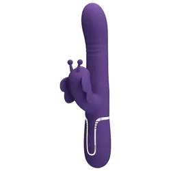 Pretty Love, Vibrator, Multifunktions-Kaninchenvibrator 4 In 1 Schmetterling Lila