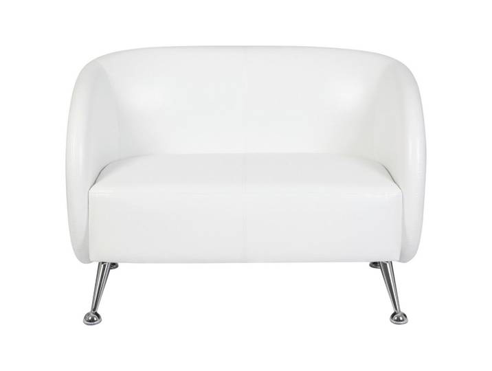 Mid.you 2-Sitzer-Sofa, Weiß, Metall, 118x85x58 cm, Rücken echt, Wohnzimmer, Sofas & Couches, Sofas, 2-Sitzer Sofas
