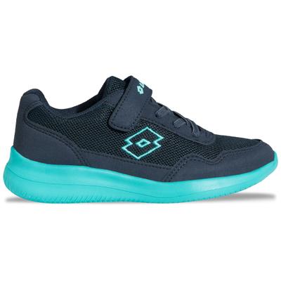 Sneaker LOTTO, Mädchen, Gr. 34, atmungsaktiv, blau (navy, aqua), Mesh, Synthetik, Schuhe Sneaker, in kinderfußgerechter Passform