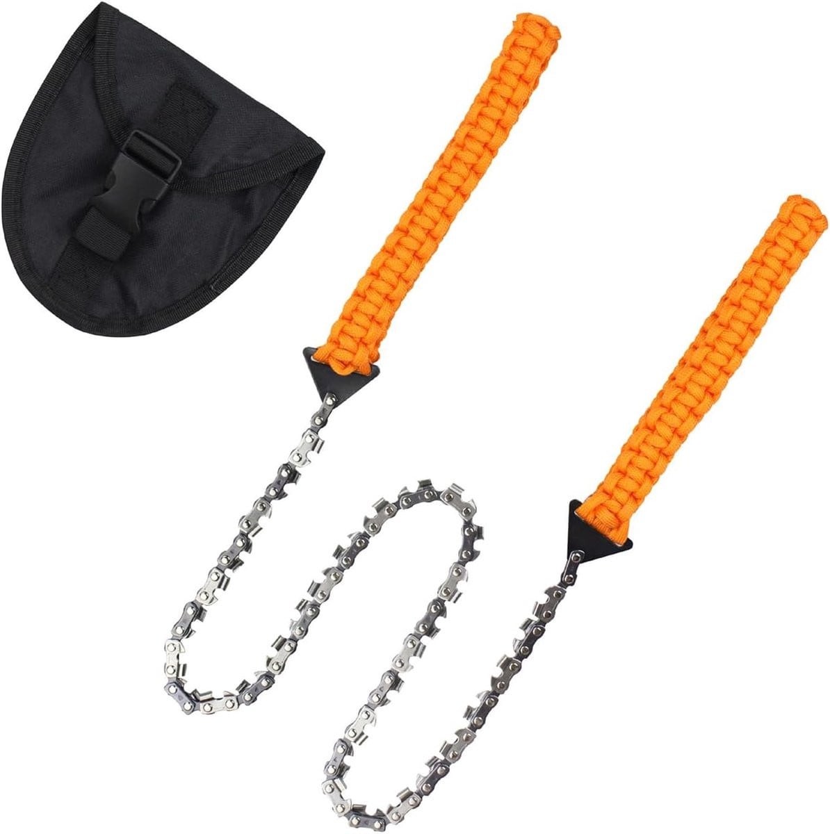 Handkettingzaag van koolstofstaal met riemtas, 65 cm, oranje
