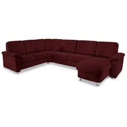 ComfortPlan Wohnlandschaft Terrassa Stoff Rot Bordeaux