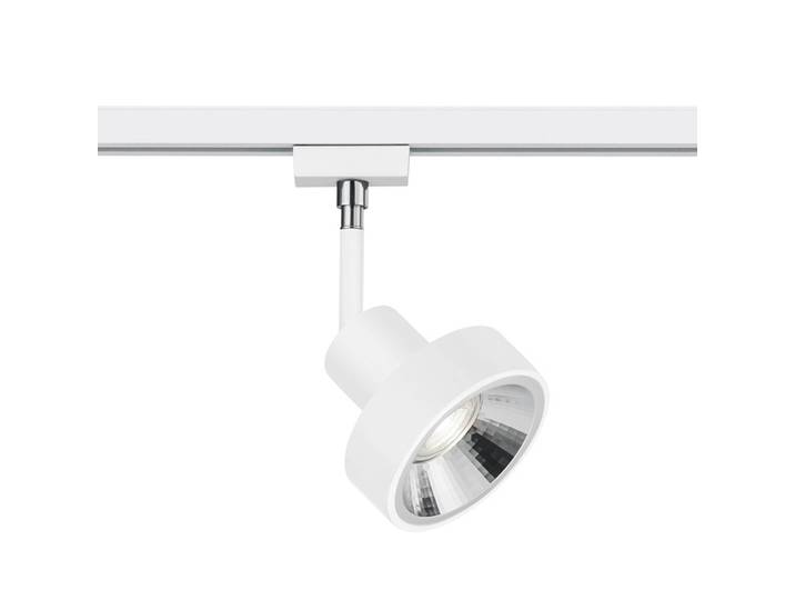 Trio Lighting Schienenspot DUOline 780701, Ø 11 cm, weiß, 2-Phasen, GU10 DUOline, dimmbar, weiß / opal, für Wohn- / Esszimmer, Metall, Modern, Schienensysteme