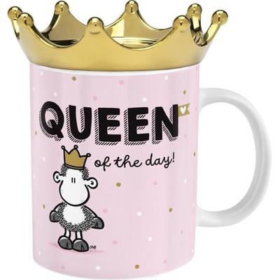 Sheepworld Tasse mit Kronendeckel Motiv 'Queen of the day'