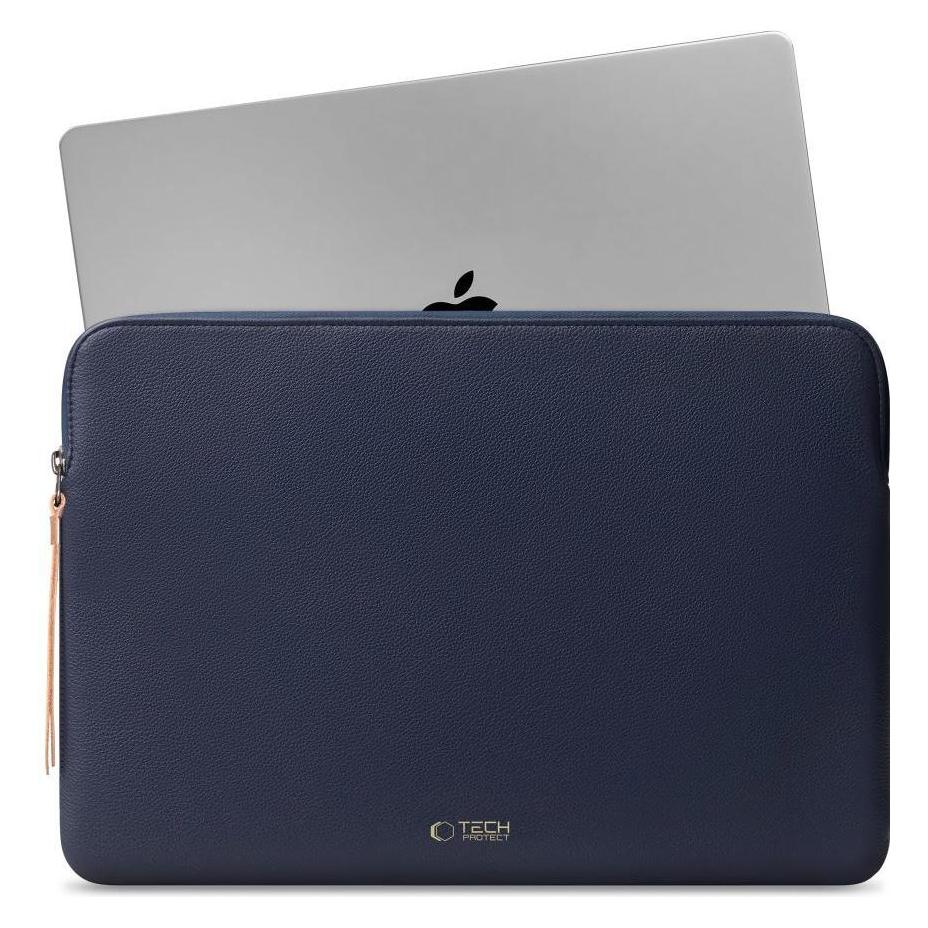 Tech-Protect Fleece-Laptoptasche 15-16 - Marineblau (16") (197231)