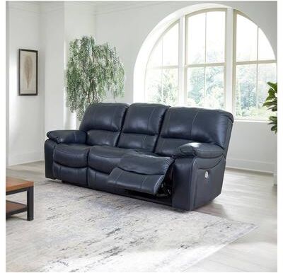"Signature Design by Ashley Leesworth Blue Power Reclining Sofa - 88""W x 41""D x 41""H"